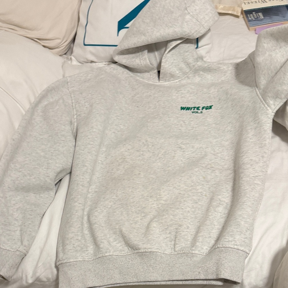 White Fox Gray Hoodie